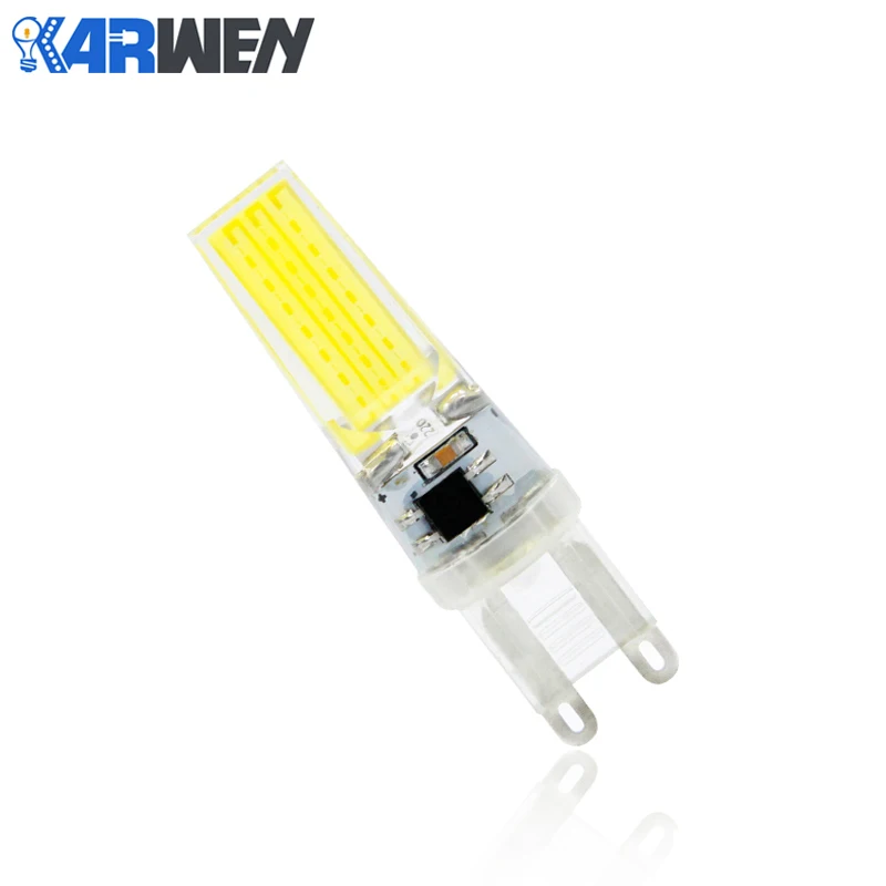 KARWEN 20 шт. светодиодный лампочка G4 G9 E14 220 В 6 Вт Bombillas G4 G9 светодиодный лампочка AC DC 12 В COB лампада светильник замена галогенная люстра