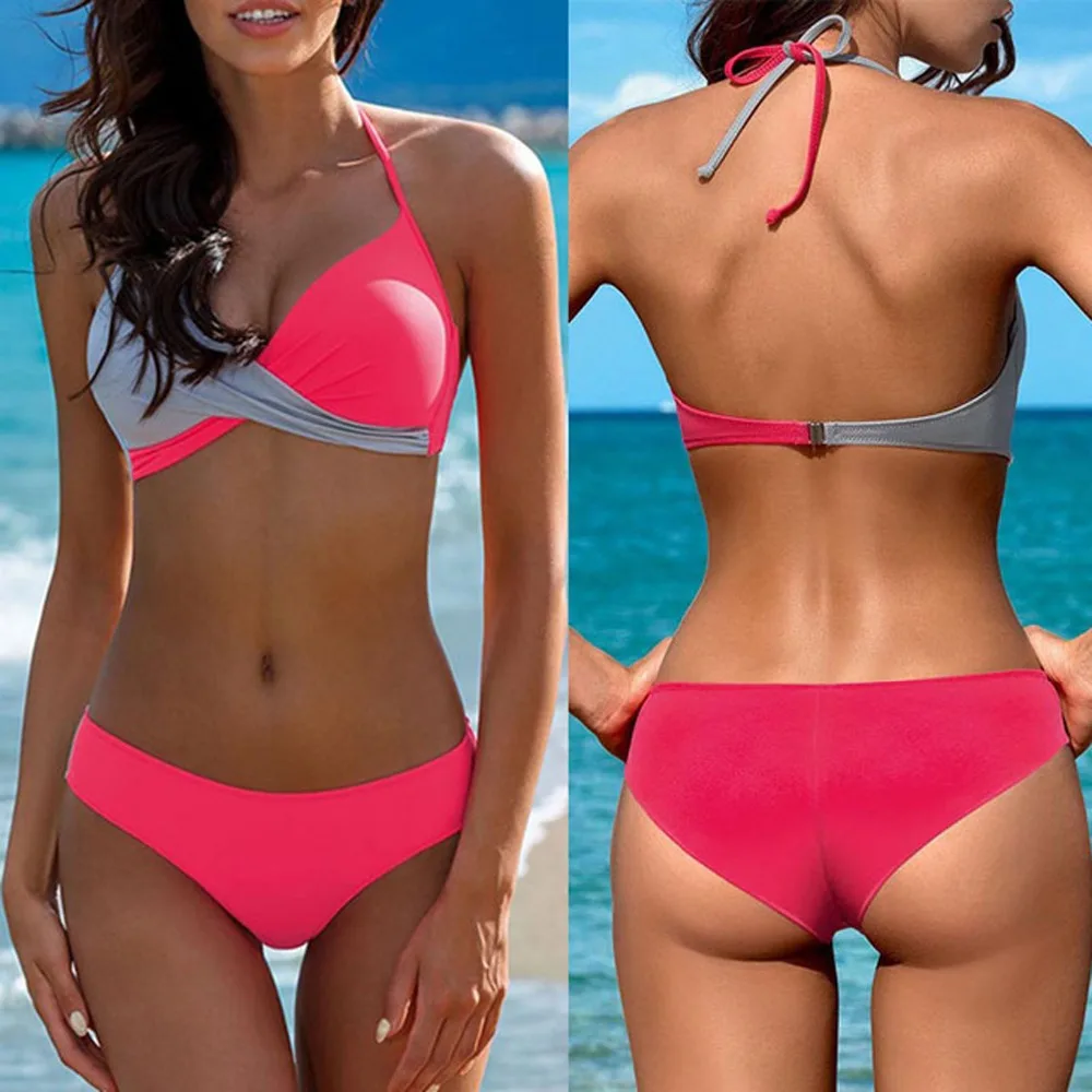 2018 New Sexy Bikini Push Up Swimwear Women Swimsuit Retro Vintage Set Beach Plus Size Bathing Suit Tassel Dot Wear |