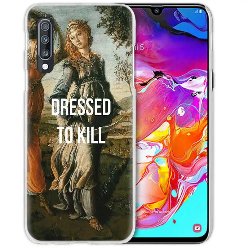 Художественный чехол для samsung Galaxy A50 A70 A20e A40 A30 A20 A10 A8 A6 Plus A9 A7 жесткий прозрачный чехол для телефона смешная Мона Лиза - Цвет: 06