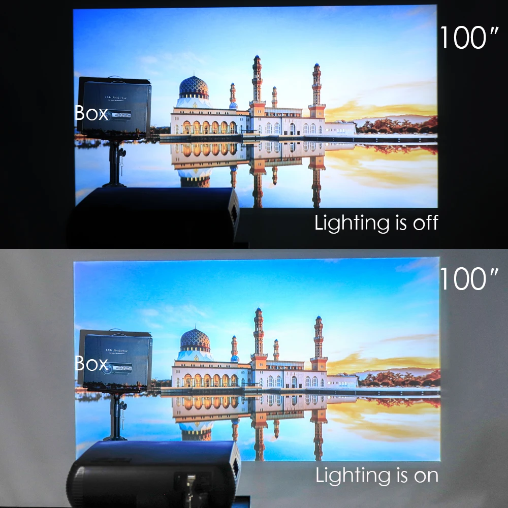 Poner Saund M2 светодиодный 4K 2K 1080P FULL HD проектор 6500 люмен 3D домашнего кинотеатра Android 6 0