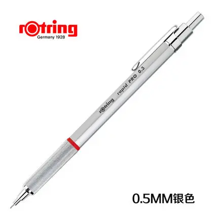 Цвет: желтый Немецкий механический карандаш rotring Rapid pro 0,5 мм и 0,7 мм и 2,0 мм с металлическим телескопическим наконечником ручки лучше, чем rotring 600 - Цвет: Цвет: желтый