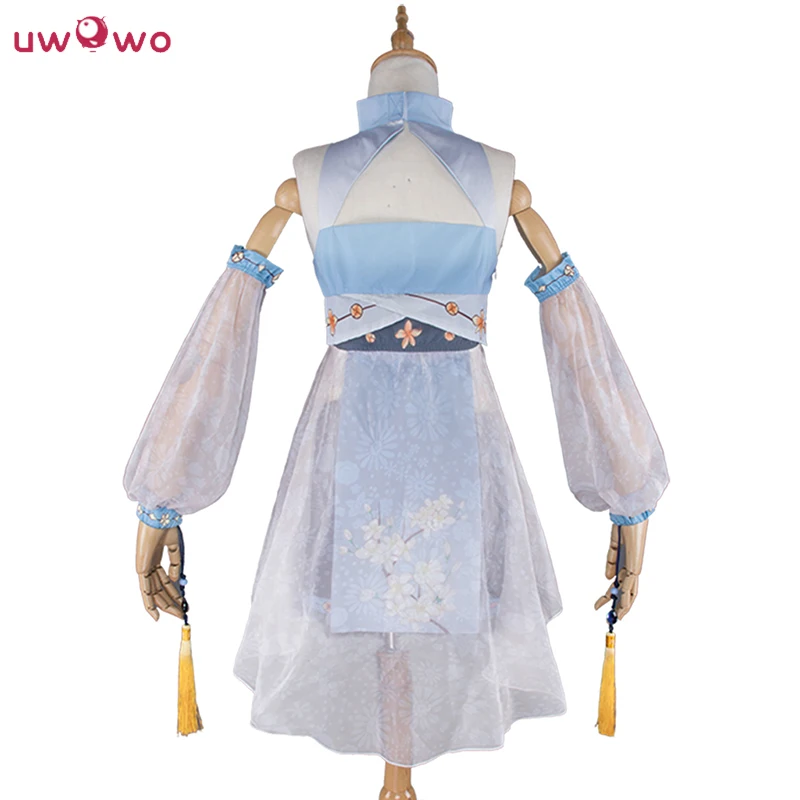 UWOWO Luo Tianyi косплей VOCALOID китайский проект милый белый костюм каваи Вокалоид Косплей Luo Tianyi платье в китайском стиле