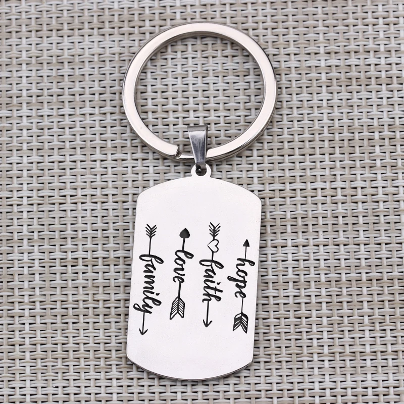 Вера Надежда любовь семейный ключ цепочка простая Ювелирная бирка для собак