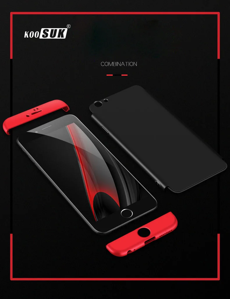For iPhone 6 Plus Luxury Ultra Slim Case Micro Scrub 3 in 1 Back Cover 360 Full Protective 6S Phone Cases Coque |