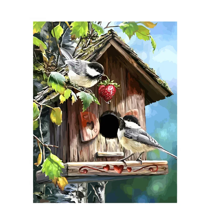 

Bird's nest Animal DIY Digital Painting By Numbers Modern Wall Art Canvas Painting Unique Gift Home Decor 40x50cm