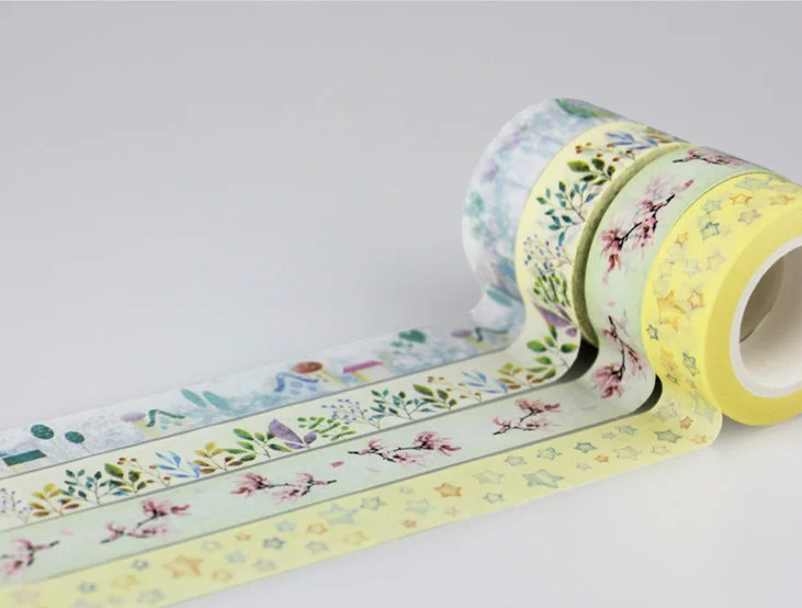 

2pcs 1.5cm Lovely village washi tape masking tape DIY decoration Scrapbooking Sticker Label Masking Tape School Office Supply