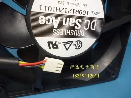 Оригинальный 12038 0.52A 12V 109R1212H1011 120*120*38 мм 3-линейный серверный вентилятор |