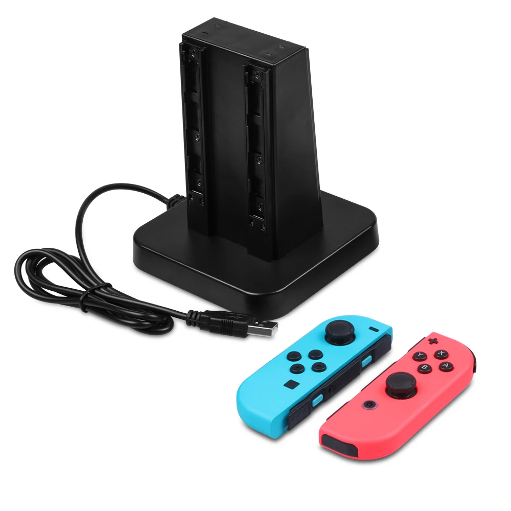 Зарядная док станция для Nintendo Switch Joy Con 4 в 1 подставка быстрой зарядки со