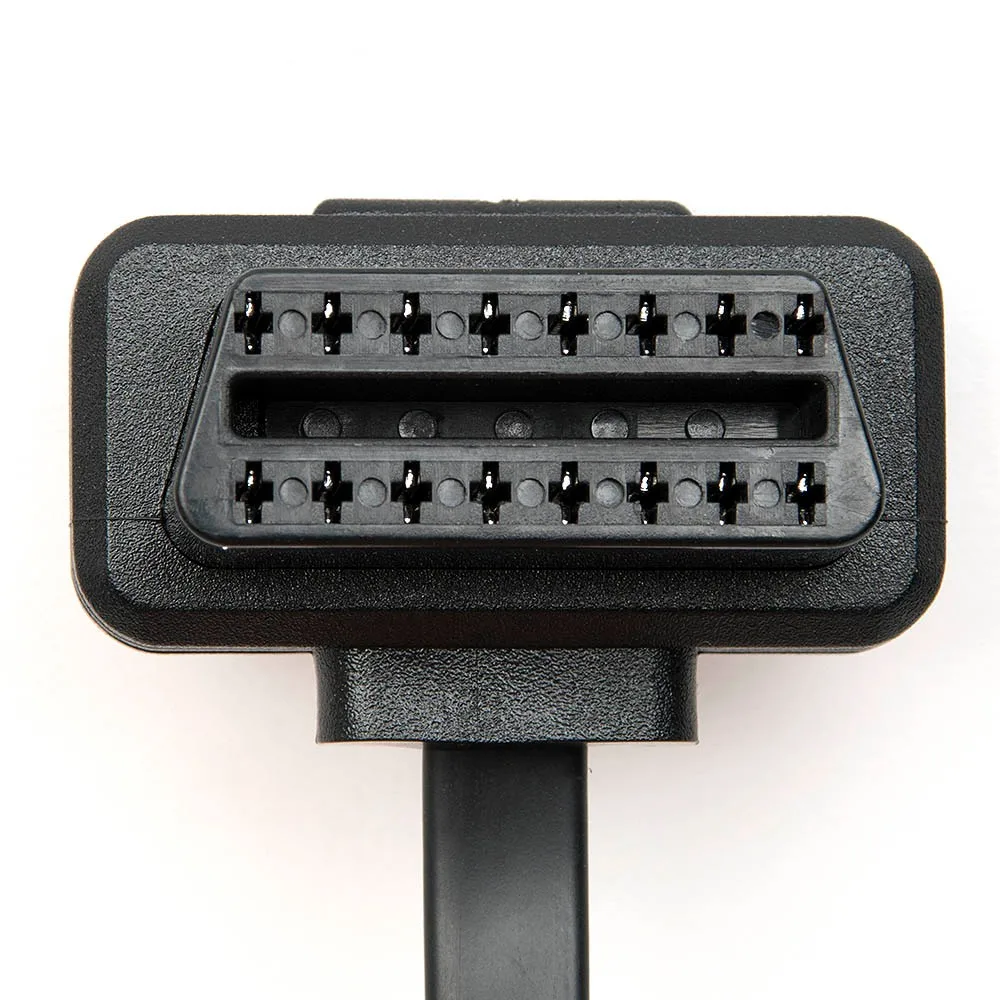 OBD инструмент Плоский + тонкий как лапша 60 см 2 OBDII OBD2 16 контактный штекер гнездо