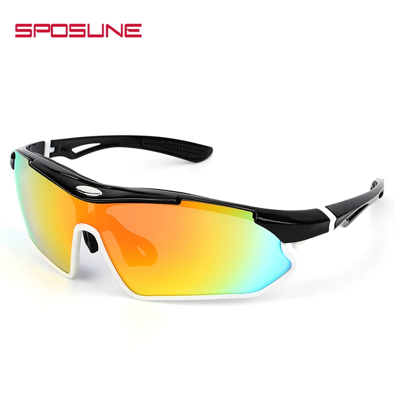 black and white Cycling Glasses Bicycle glass Motorcycle Sunglasses Driving Fishing Eyewear Men Women Outdoor Sport Designer Sunglasses - Цвет: black and white