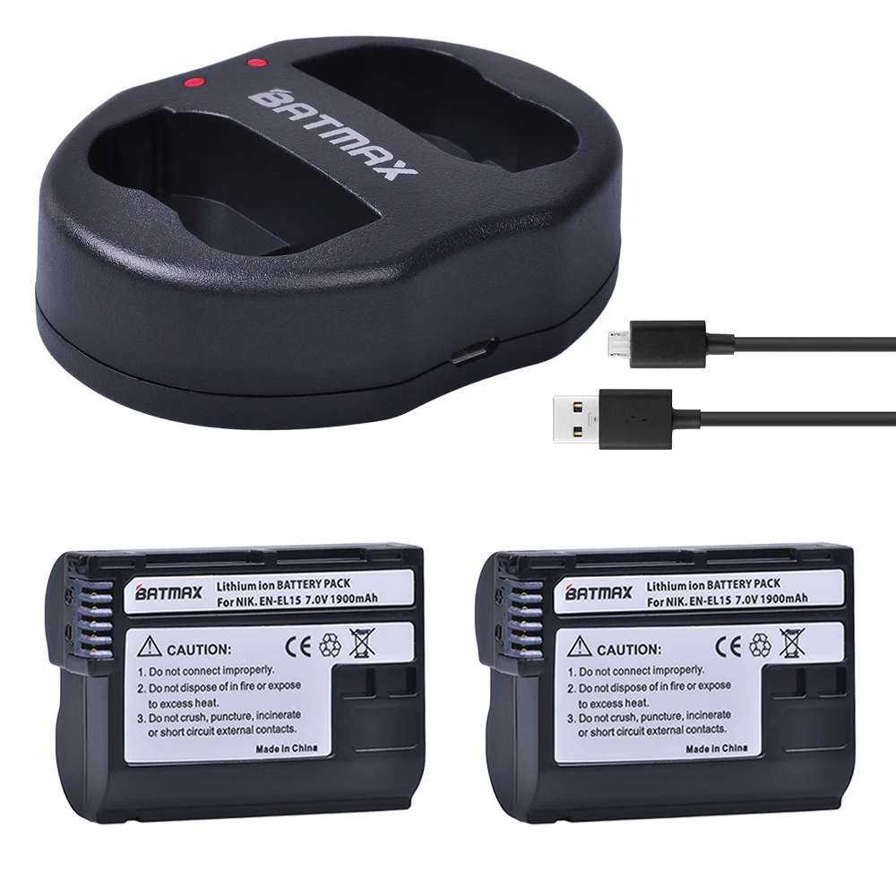Двойное зарядное устройство USB для камеры Nikon D600 D610 D600E D800 D800E D810 D7000 7100 d750 V1|batterie en