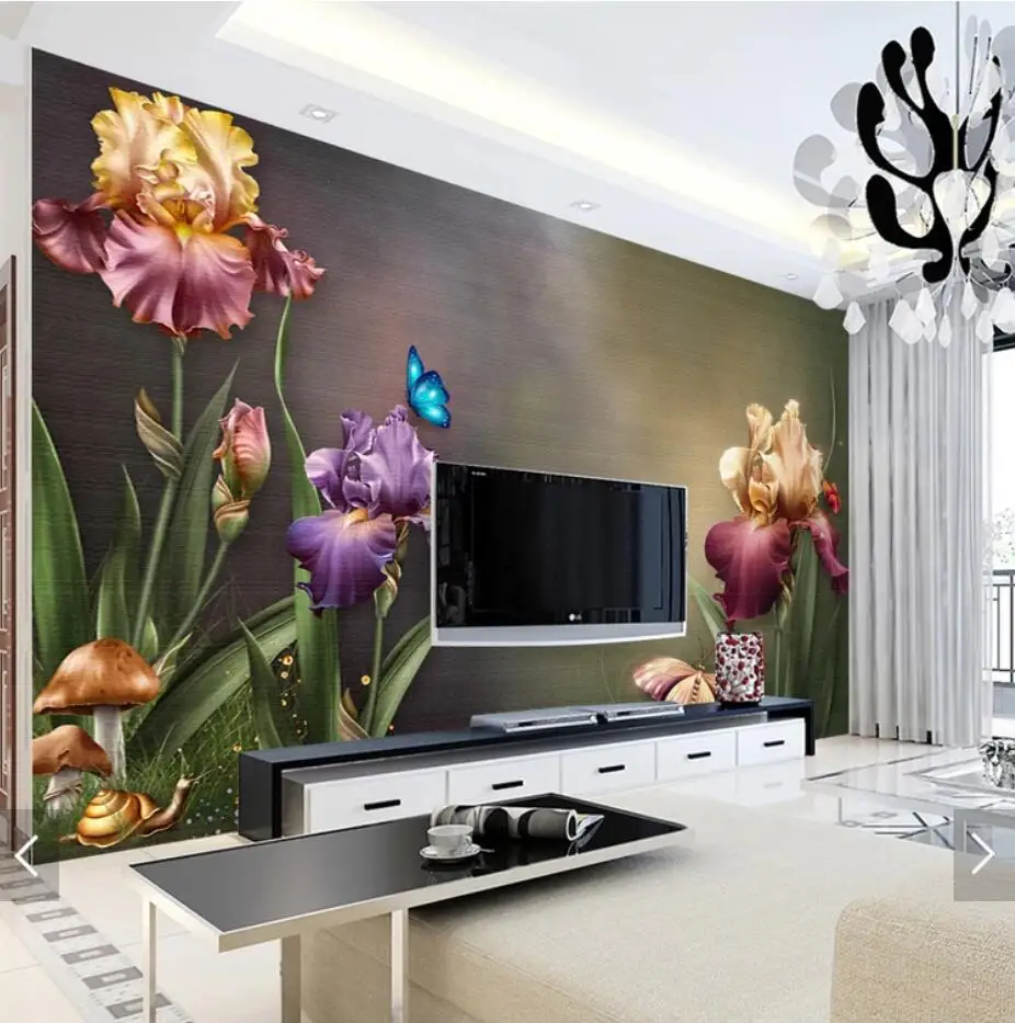 

3D Hand Painting Flower Wallpaper Mural Creative Art Wall Wallpaper Murals Bedroom HD Printed Floral Wall Paper Custom Size
