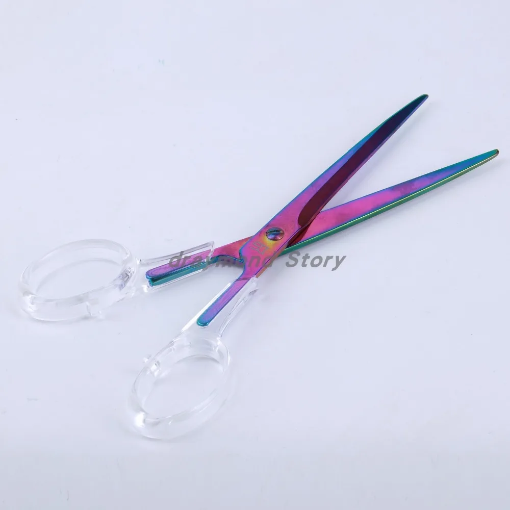 

colorful acrylic scissors crafts paper cutting scissors office supplies