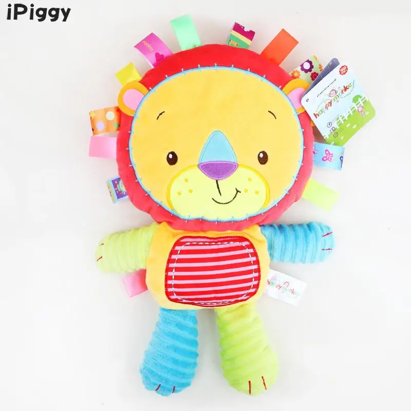 IPiggy Baby 35 см плюшевая погремушка игрушки с животными ручная работа со звуком колокольчиков детская игрушка