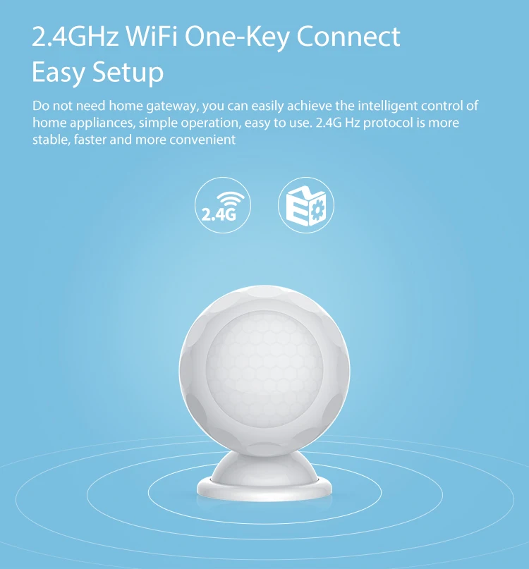 SmartYIBA 2 4G WiFi PIR датчик движения смартфон контроль детектор с поддержкой Amazom Alexa/Google