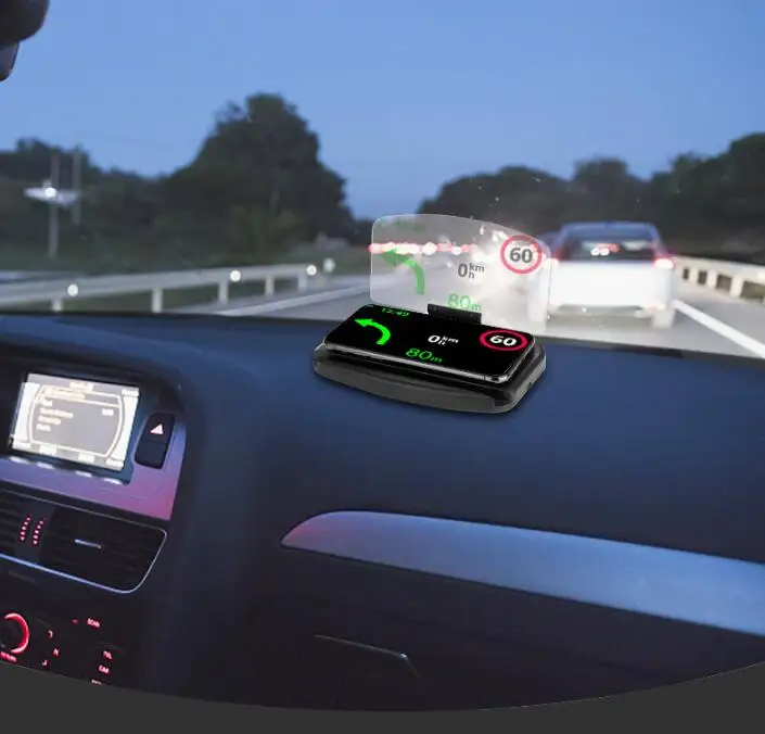New Car Windscreen Projector HUD Head Up Display Universal Mobile Phone Holder Multifunction 6.5 Inch For iPhone Samsung GPS |