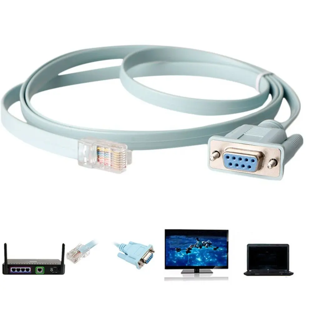 Zeadow 9 Pin DB9 COM Серийный RS232 к RJ45 Cat5 Ethernet LAN консоль кабельная линия переключения для