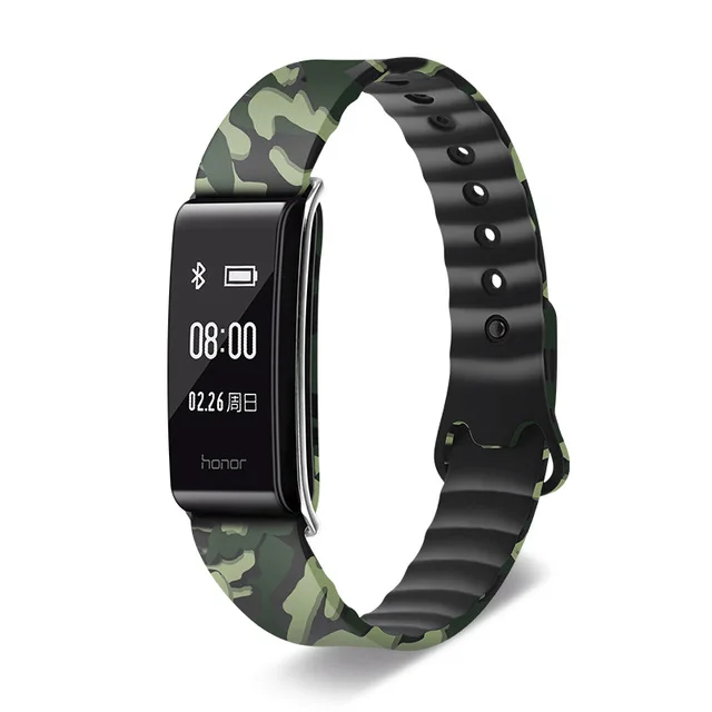 Camouflage green Силиконовый ремешок для HUAWEI цветной ремешок A2 браслет сменный ремешок для honor Band A2 спортивный ремешок Камуфляжный цветной браслет - Цвет: Camouflage green