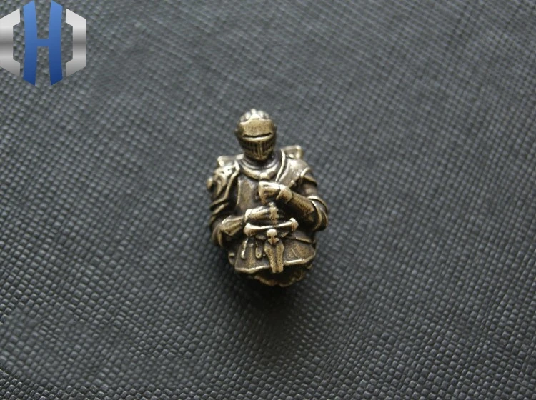 EDC винтажный Витязь рыцарь латунь крестоносца Броня Воин зонт-кинжал веревка Пряжка ключ падение нож бусины