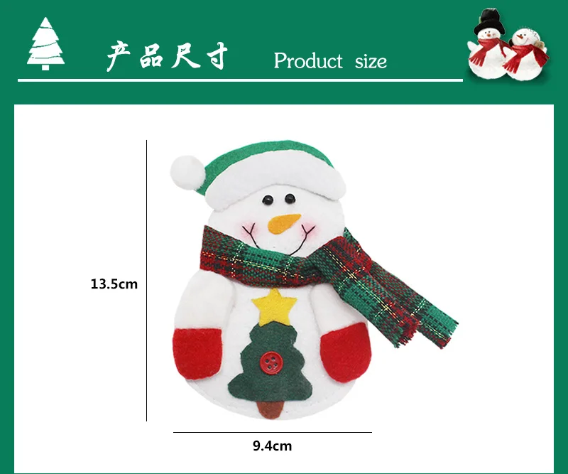 Christmas Table Cutlery Holder Dinner Navidad Mesa Nonwoven Fabric De Dulces Couvert Fourchette Couteau | Дом и сад