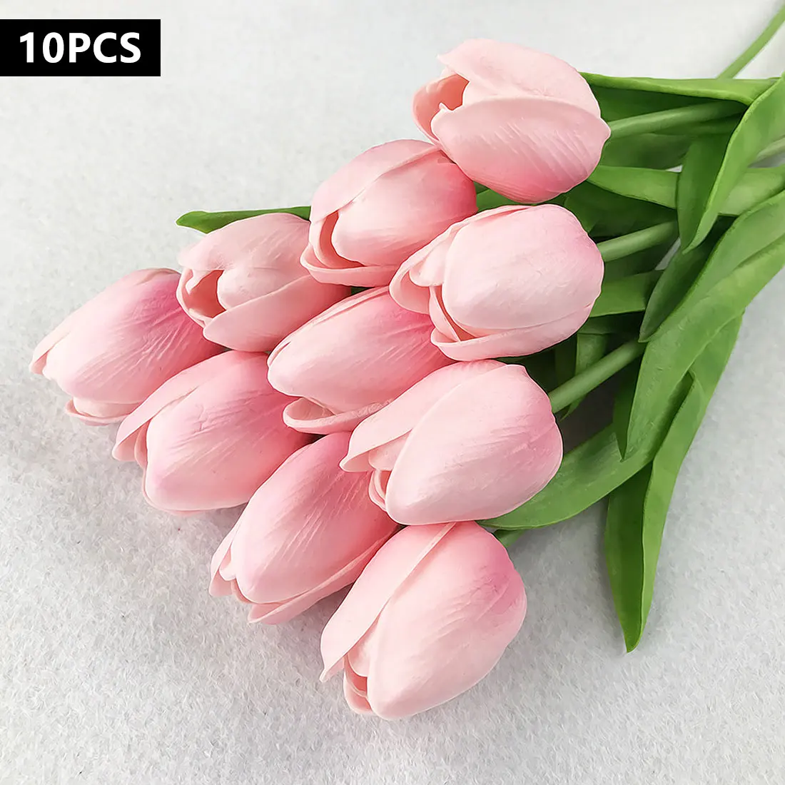 Pink 10 шт./лот, искусственный мини тюльпан, настоящий свадебный букет, искусственные цветы из шелка для украшения дома, вечерние - Цвет: Pink