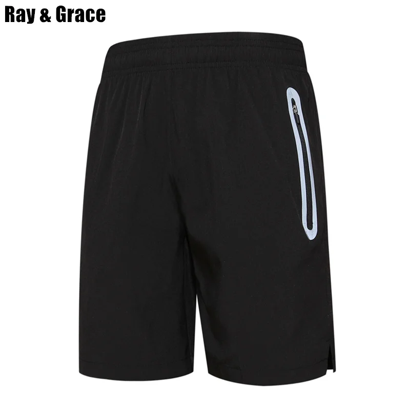 RAY GRACE новые свободные спортивные мужские баскетбольные шорты с карманами Светоотражающая застежка быстросохнущие дышащие уличные шорты