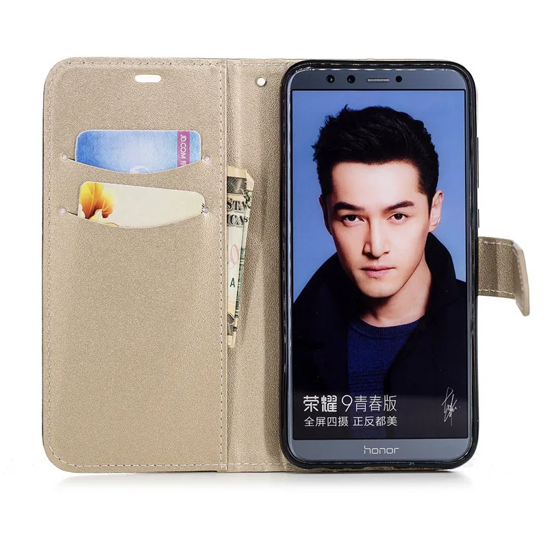 Кожаный чехол СПС Coque huawei Honor 9 Lite для Fundas P8 P9 2017 P10 плюс P20 lite кошелек