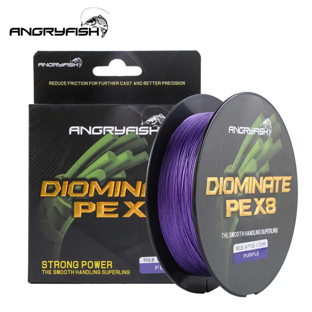 ANGRYFISH Diominate PE X8 рыболовная леска 500 м/547YDS 8 прядей плетеная многонитевая