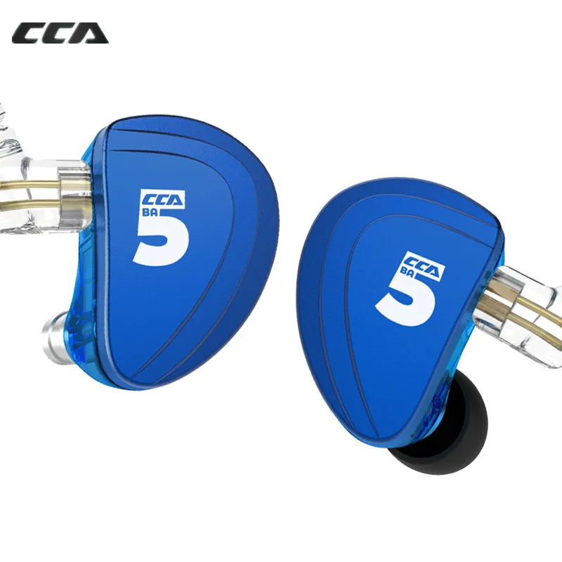 CCA A10 5BA 5 сбалансированная Арматура наушники HIFI со съемным 2PIN кабелем гарнитура C16