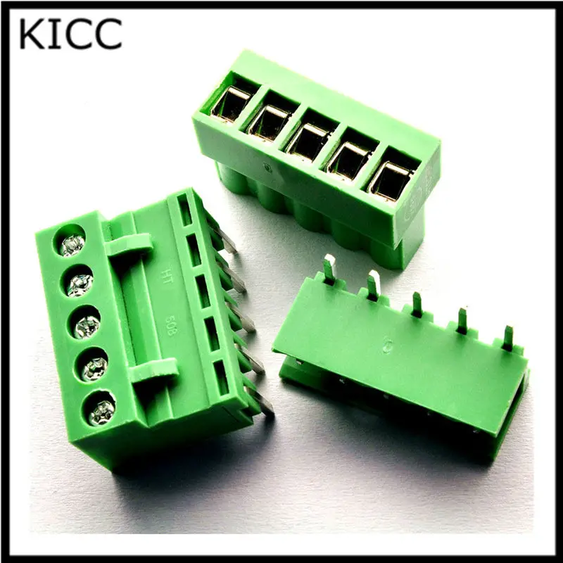 Гибкий штырьковый Соединительный терминал HT5.08 2P диаметром 5 08 мм разъем + гнездо 10