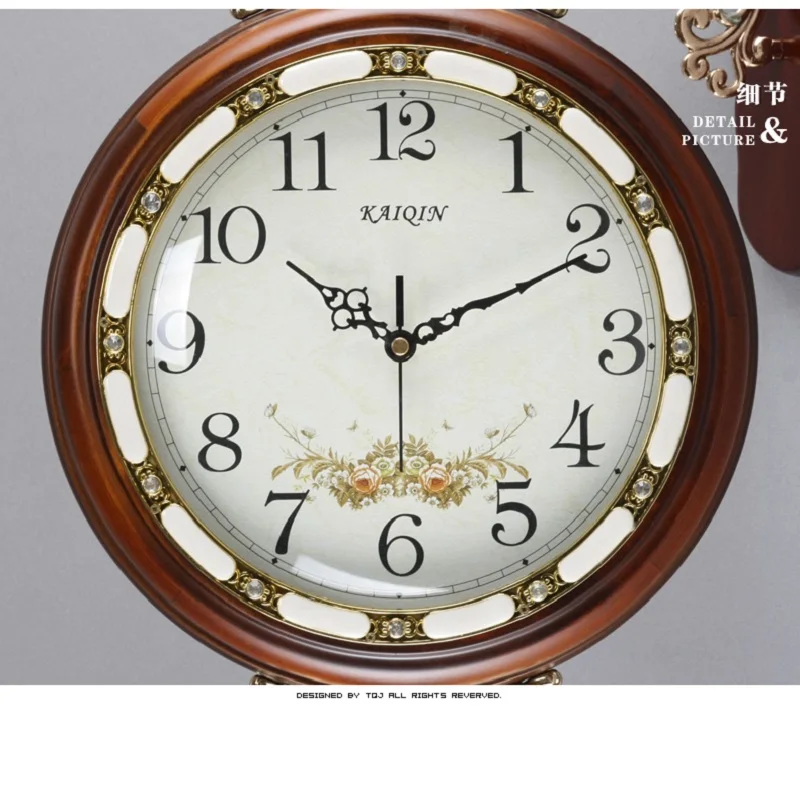 Двухсторонние настенные часы meijswxj Saat Reloj деревянные duvar saati немой гостиной Horloge