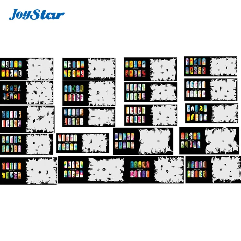 ABEST многоразовый Аэрограф для дизайна ногтей трафарет 400 дизайнов 20 листов