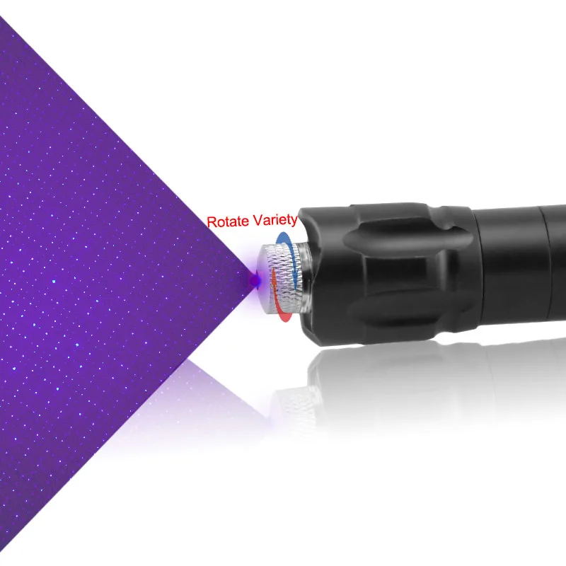 CWLASER 2-в-1 405нм ручная фиолетово-Синяя лазерная указка с колпачком и зажимом в виде