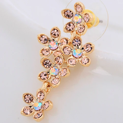 Free shipping fashion earrings 2014 gold plated imitation diamond stud for women gift ear cuff bijoux | Украшения и аксессуары