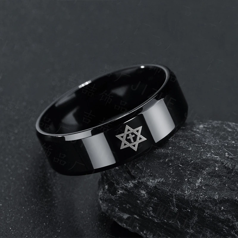 PUN 2018 панк вольфрамовое винтажное мужское кольцо на палец черные кольца из