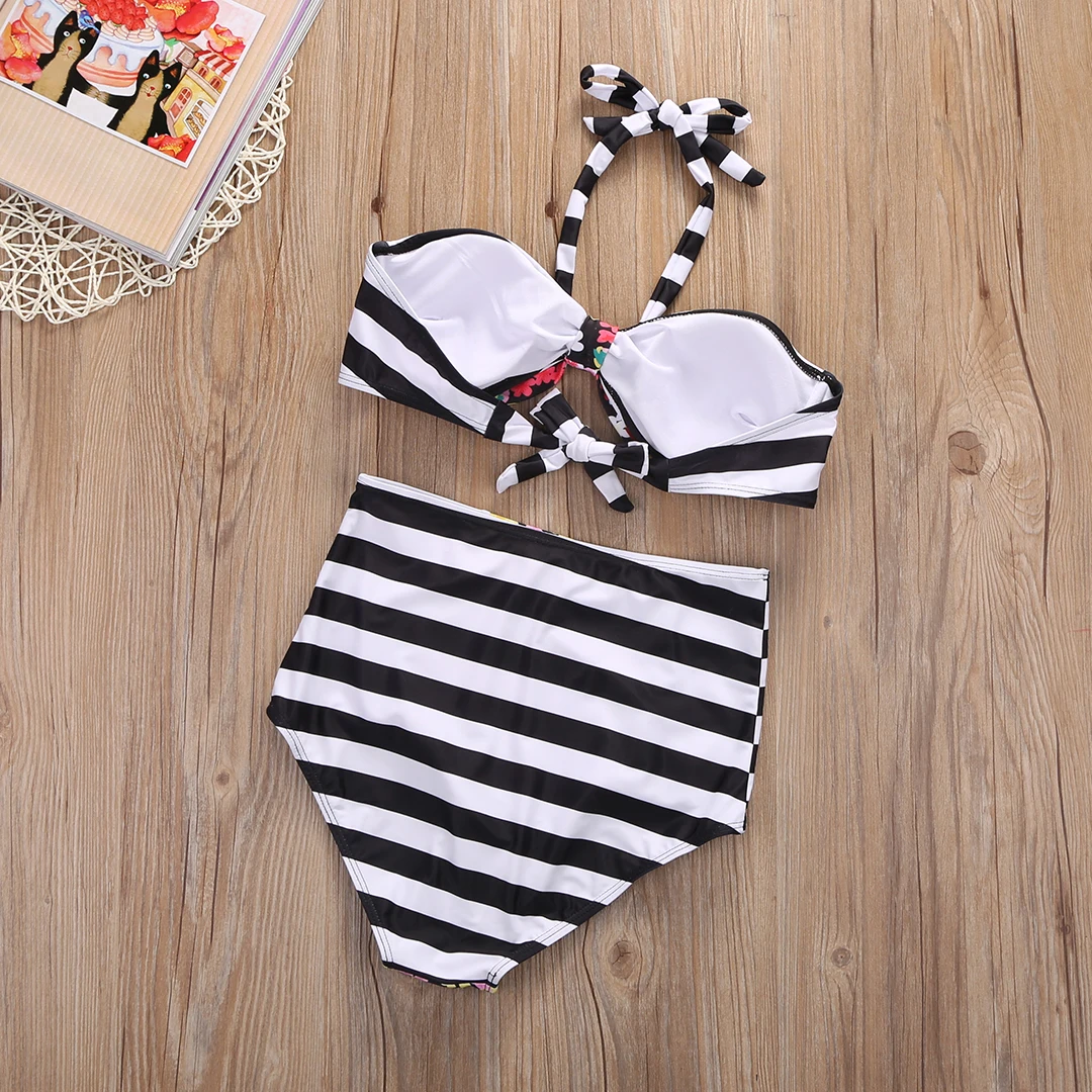 2 шт. женский купальник с цветочным принтом на шнуровке|beachwear bikinis|beachwear womenbeachwear