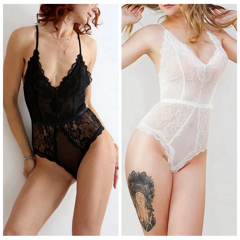 Женское Сексуальное Кружевное боди с глубоким v образным вырезом перекрестное