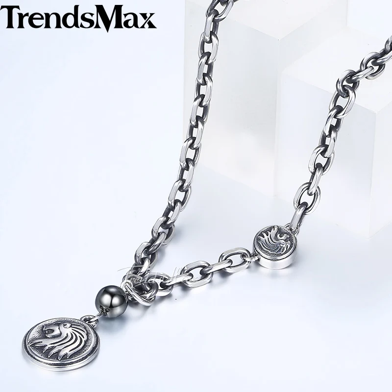 Цепочка мужская с подвеской в виде льва из нержавеющей стали|fashion jewelry|jewelry