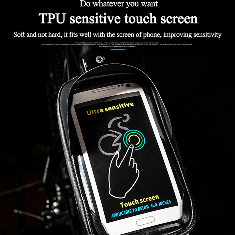 Sireck Touchable 6 0 тачскрин Polyster велосипед подседельная сумка Велоспорт Топ