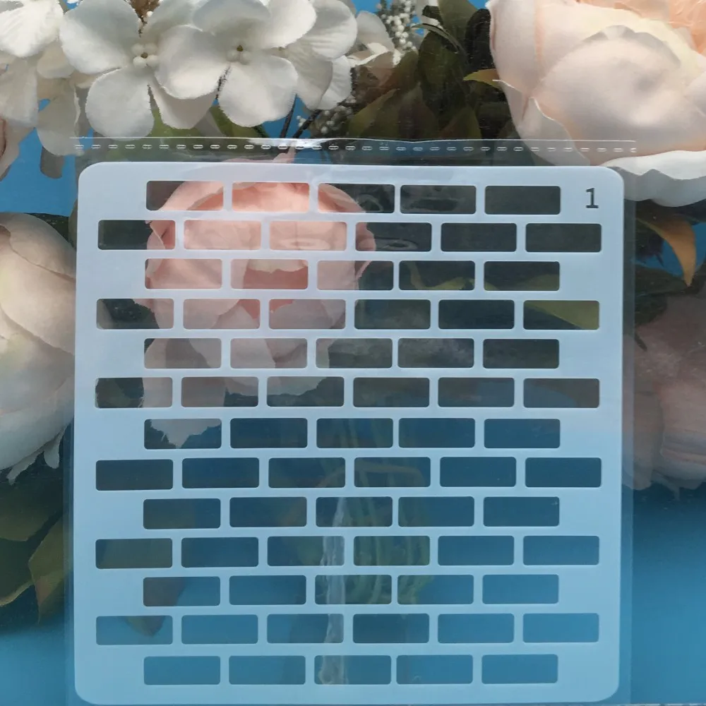 1 шт. 13 см кирпичная стена сделай сам слойные трафареты настенная живопись