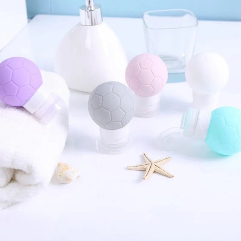 

Portable Squeeze Football Silicone Bottle Liquid Makeup Shampoo Shower Gel Lotion Container Bottles
