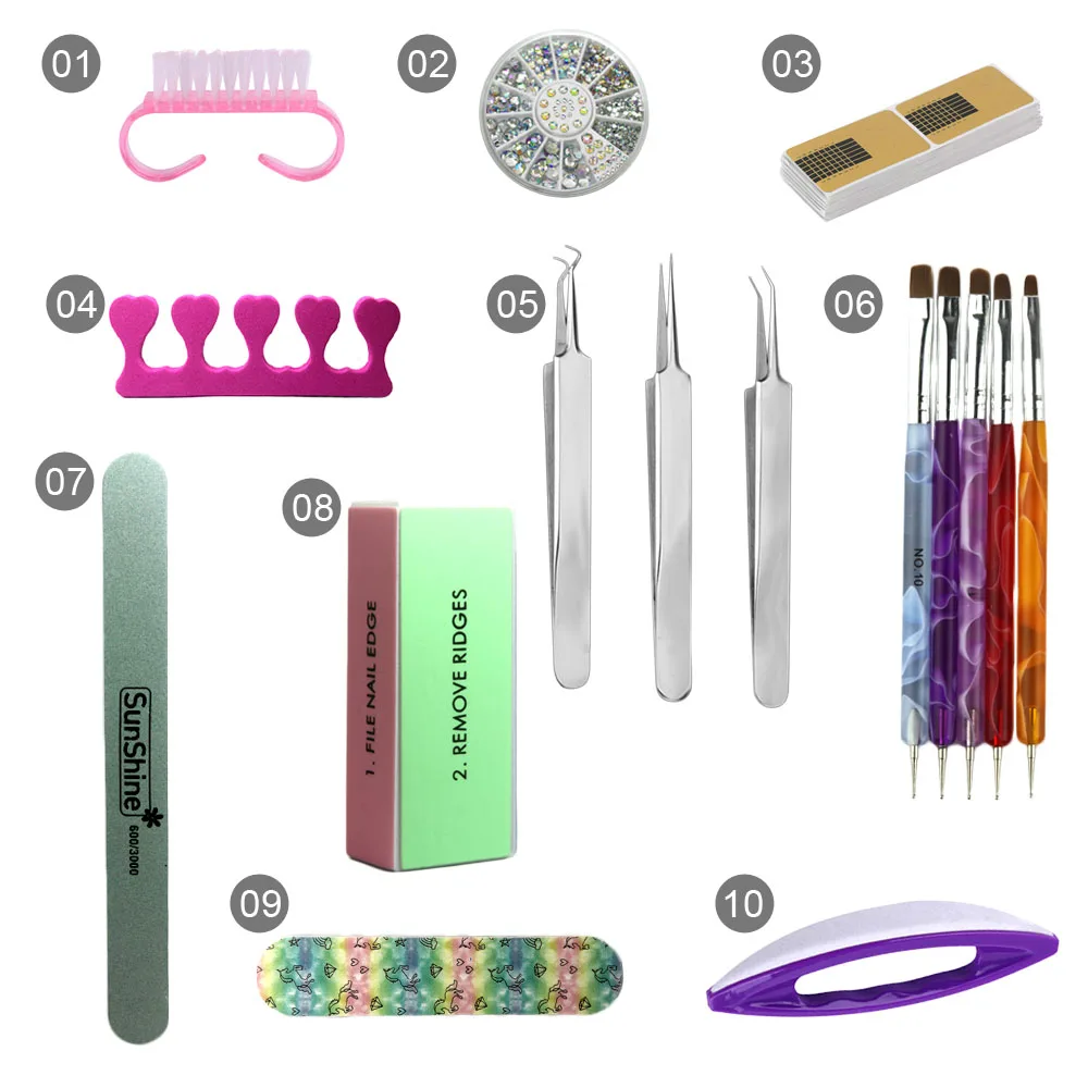 Nail Art Pro DIY полный набор отклеивания гель лака наборы для маникюра 24 Вт отверждения