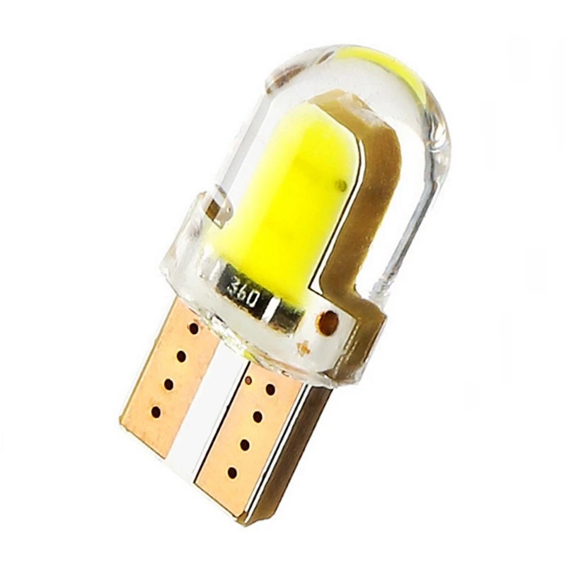 10 шт. T10 W5W силиконовый корпус COB светильник WY5W силикагелевый светодиодный фонарь
