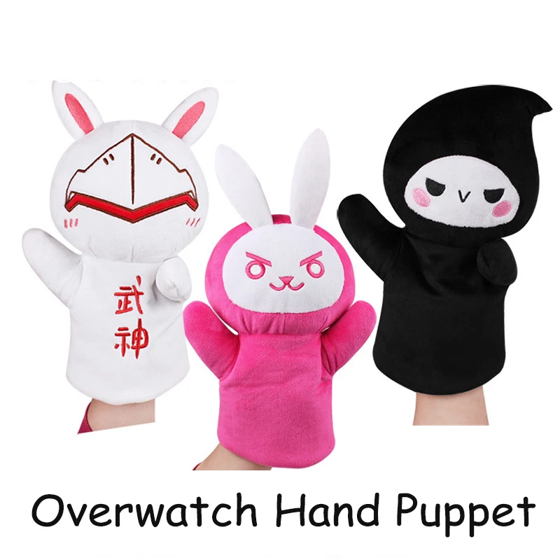 1 шт. 25 см Overwatch плюшевая ручная марионетка куклы игрушки прекрасный OW Reaper DVA Genji плюшевые игрушки мягкие животные для детей Подарки