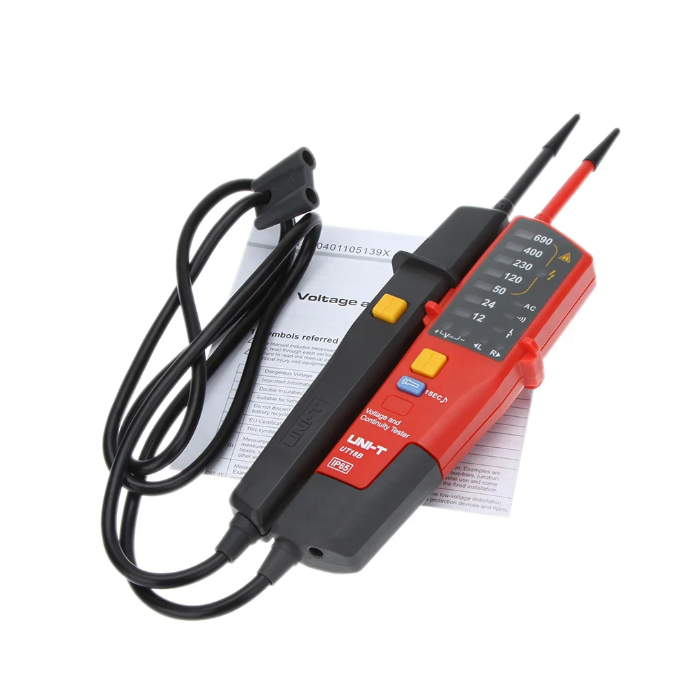 UNI T UT18B вольтметр 690 В AC DC измеритель напряжения водонепроницаемый тест ручка RCD