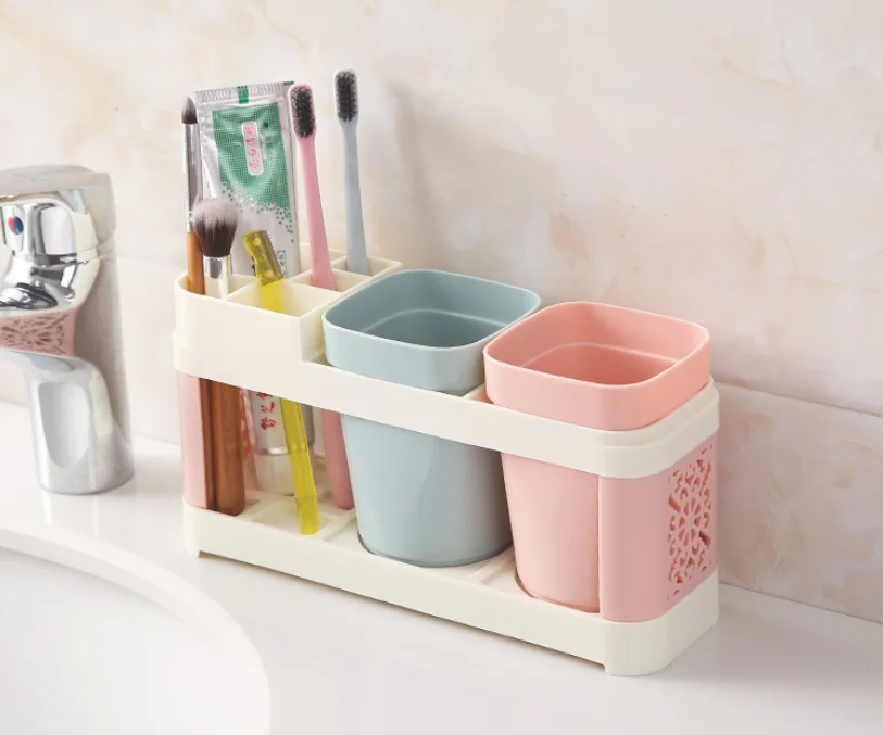 Bathroom Toothbrush Cup Toothbrush Holder Suits Toothpaste Bath Set Bathroom Storage Rack Holder Toothpaste Storage Box