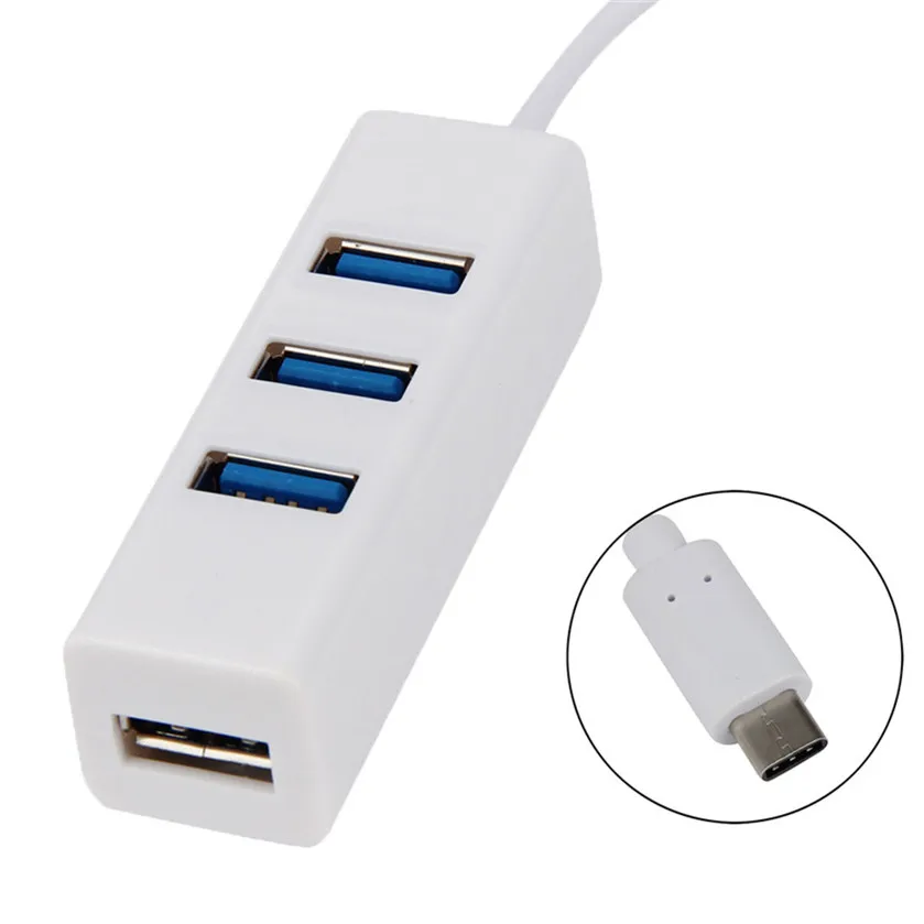 Адаптер типа с на 4 порта USB 3 0 концентратор 1 для ПК Apple Macbook 12 Лучшая цена|4-port usb 3.0|hub