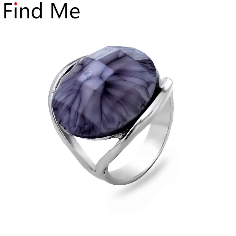 Женское Винтажное кольцо в стиле бохо Find Me золотистое из полимера с большим