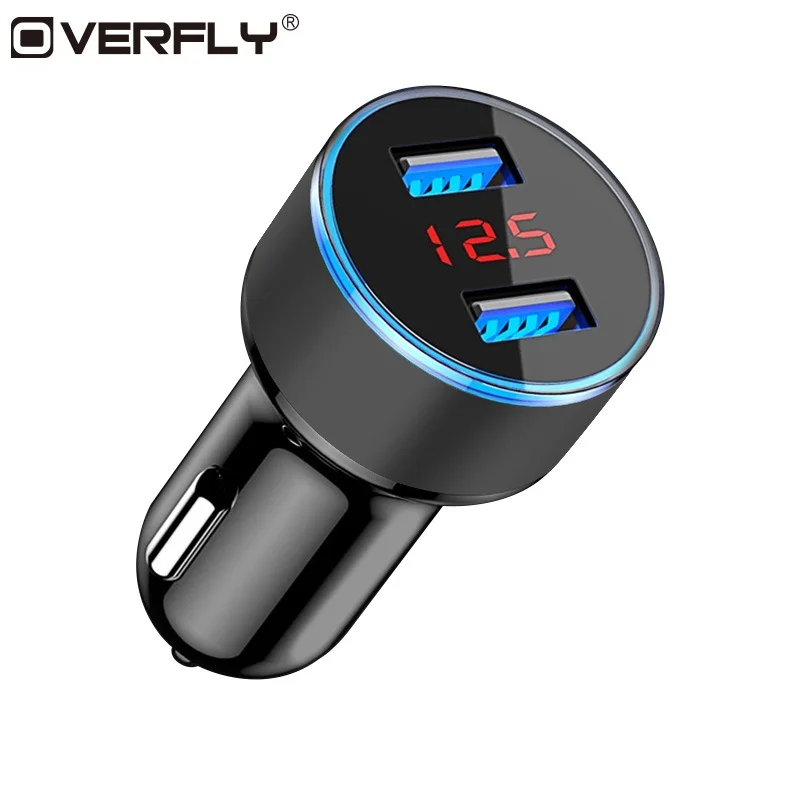 Автомобильный Зарядное устройство с светодиодный Дисплей 5 V 3.1A Универсальный