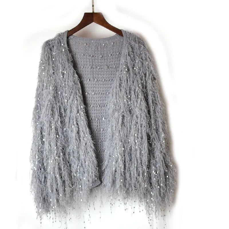 

Женский свитер с кисточками, Повседневный свитер с длинными рукавами в европейском стиле на осень и зиму, 2018